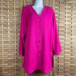 DIANE VON FURSTENBERG 80s 90s Vintage 100% Silk Popcorn Tweed Relaxed Fit Blazer